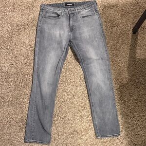 Express Light Gray Slim Jeans (Size 32/30)